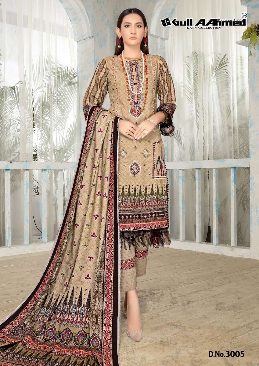 Gull AAhmed Minhal Vol-3 -  cotton Dress Material  
