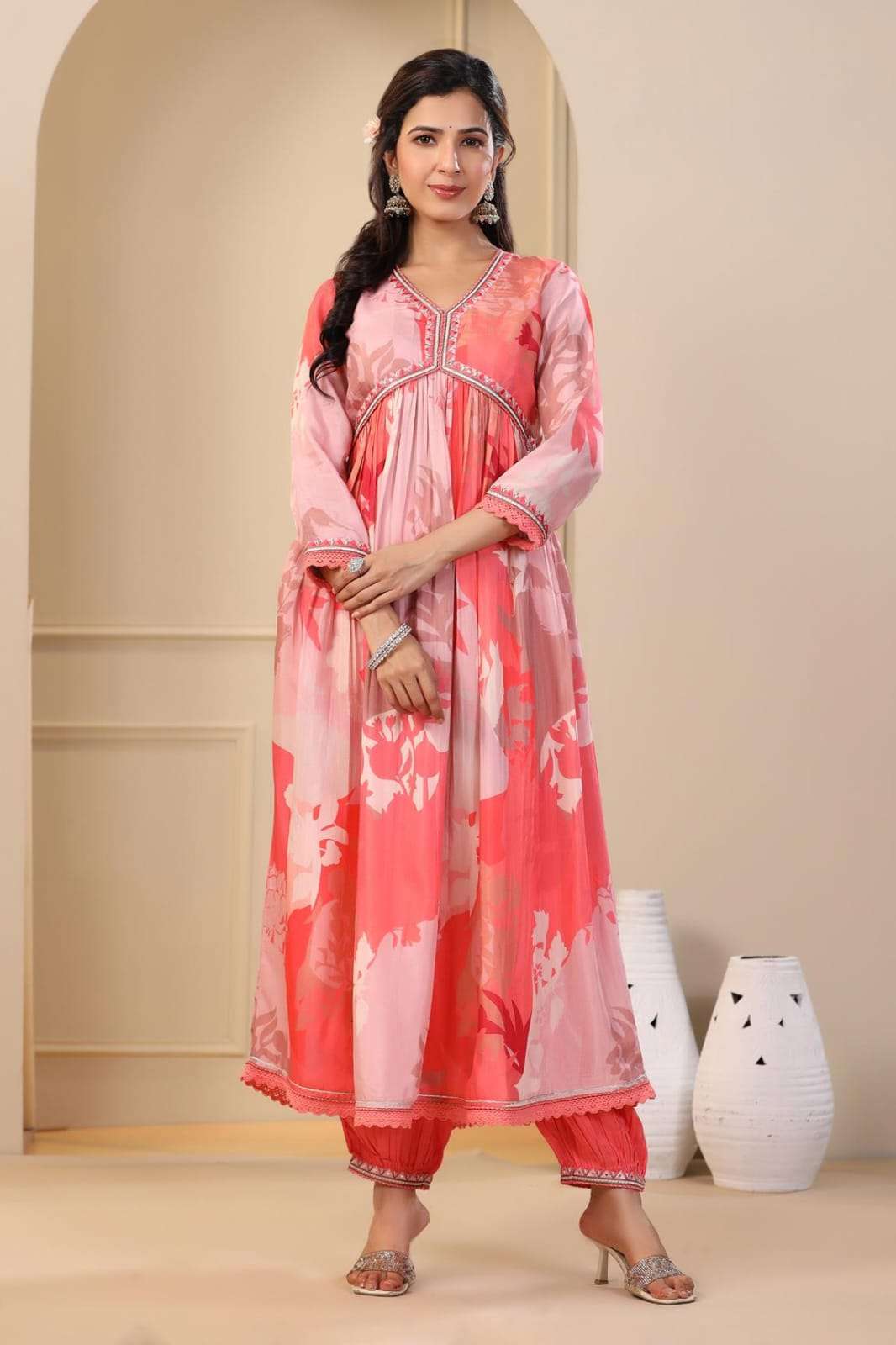 Designer Muslin Aliya Cut Kurti