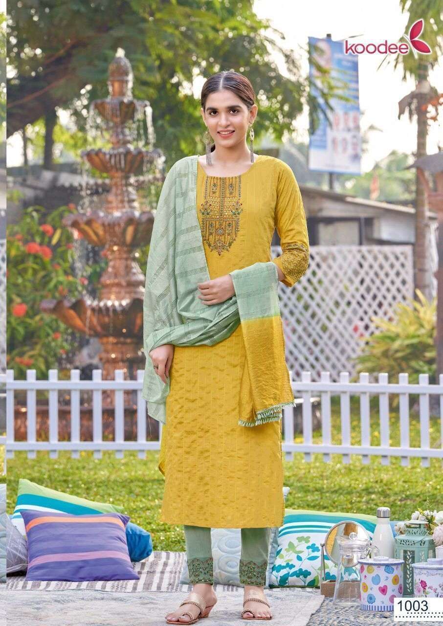 Koodee - Riya Vol-3 Kurti Pant Dupatta Wholesale surat