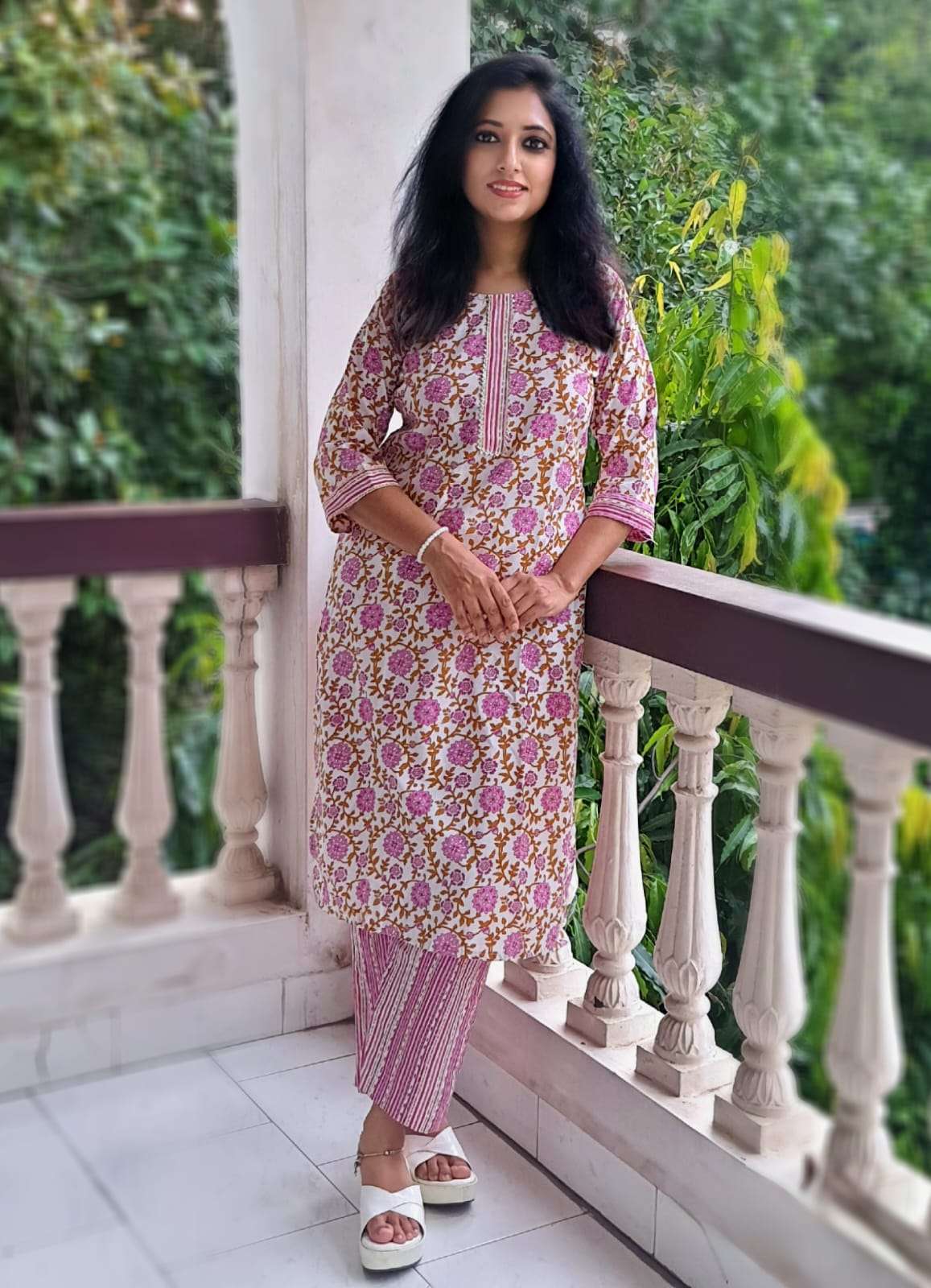 Pure Jaipuri Cotton Printed Kurti Pant