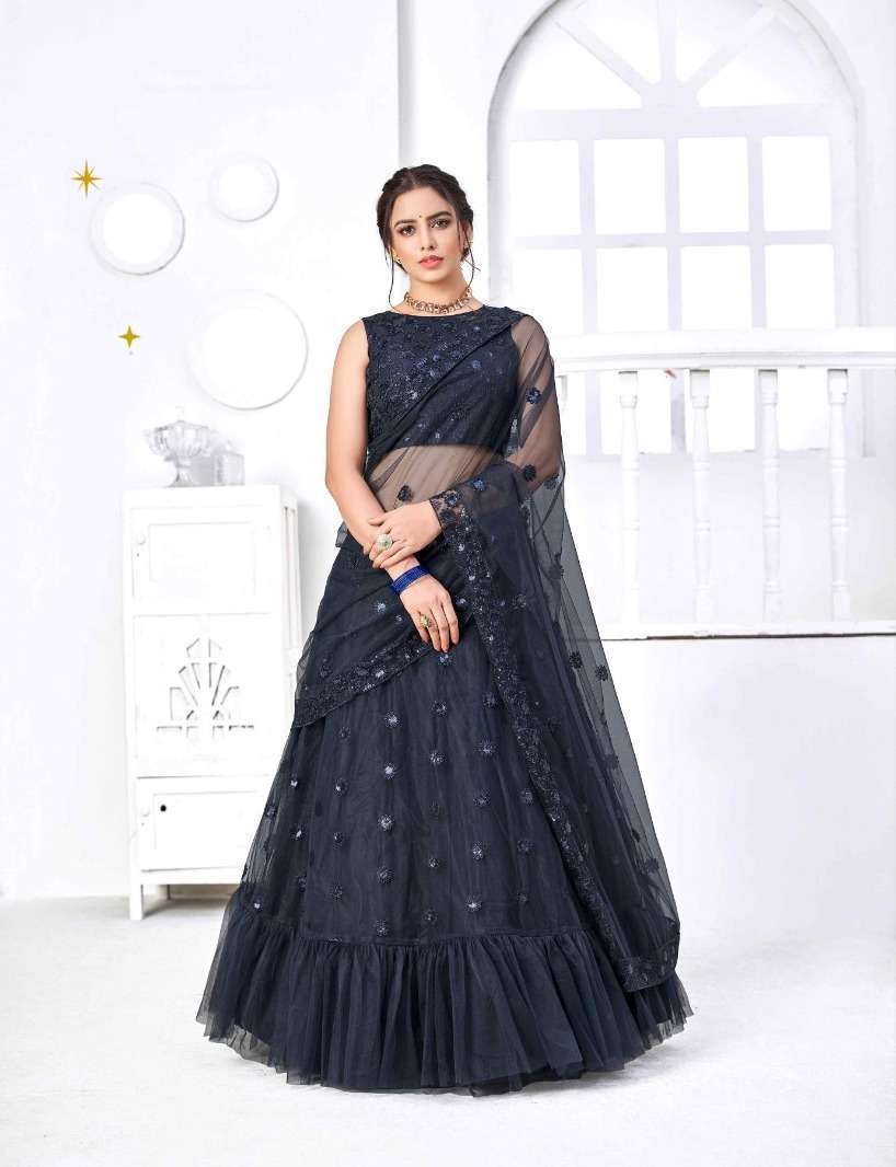 Girly Vol. 19 Black Bridal Look Lehenga Choli Wholesale manufacture in india