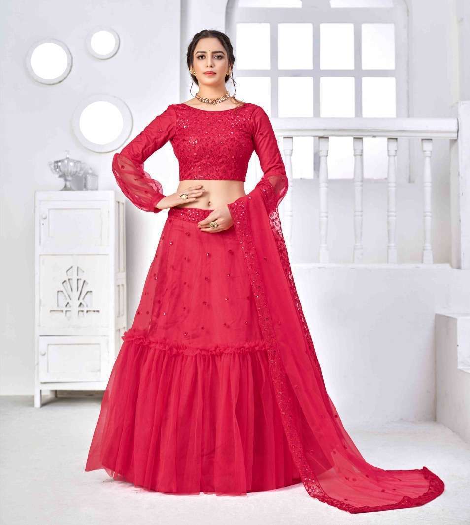 Girly Vol. 19 Red Bridal Look Lehenga Choli Wholesale manufacture in india
