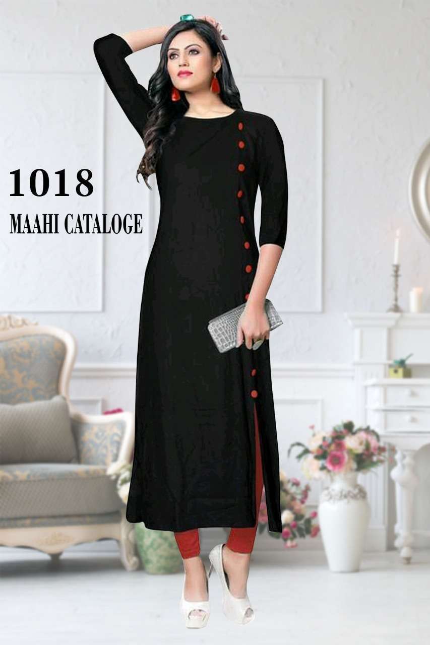 Mahi 1018 Black Casual Wear Kurti Wholesale Collection in india