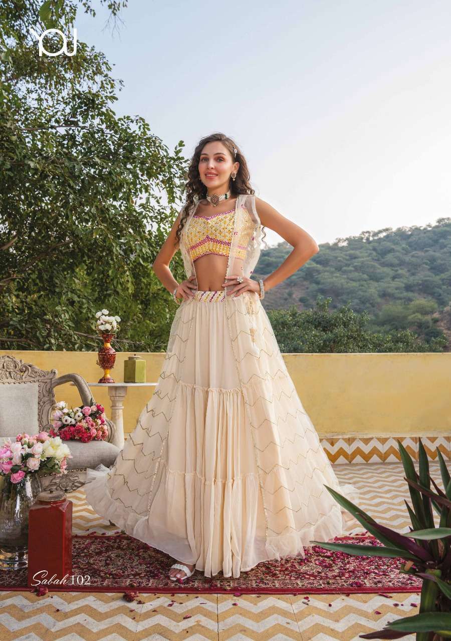 Sabah Crop Top Gown Kurti Wholesale collection in india