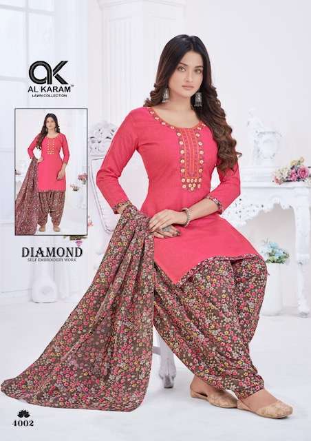 Al Karam Diamond Vol-4 – Dress Material Branded Dress Maker in Gujarat