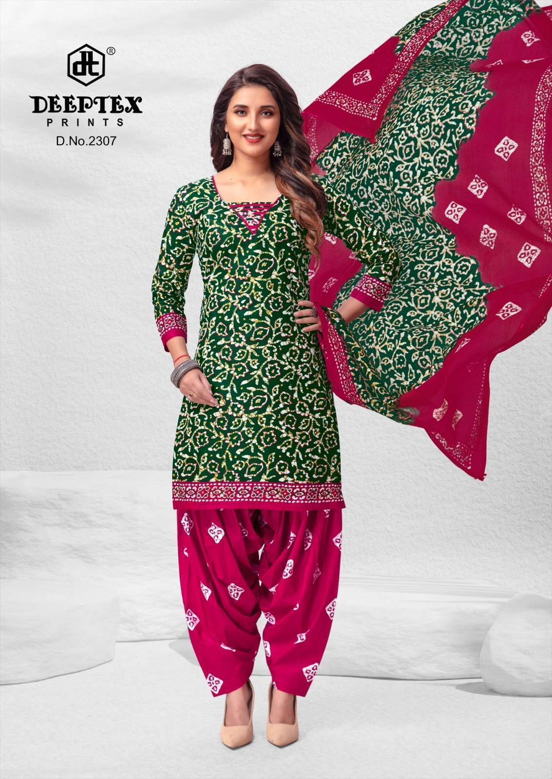 New Pure Cotton Bandhani Dress Material - Bandhani Dress Material -  SareesWala.com