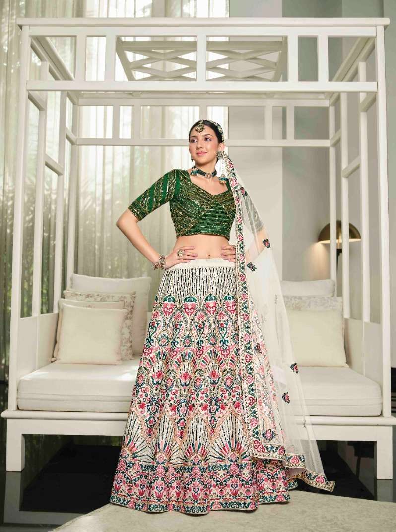 Buy infamiss Lehenga choli For Womens And Girls Heavy Soft Dola Silk Fabric  With Digital Print foil Work Stitched With Canvas and attached with Can Can  (Mint Green) at Amazon.in