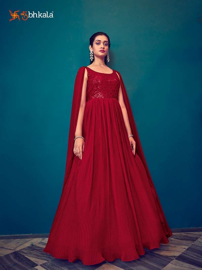 Bhagalpuri Silk Full Sleeve Chhaya Designer Gown Style Kurtis, Size:  XL,XXL, Wash Care: Dry clean at Rs 3900 in Surat