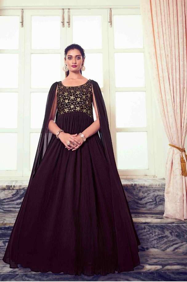 Ladies Flavour Maharani Silk With Heavy Handwork Long Gown Style Kurtis in  Panchkula at best price by A K Enterprises - Justdial