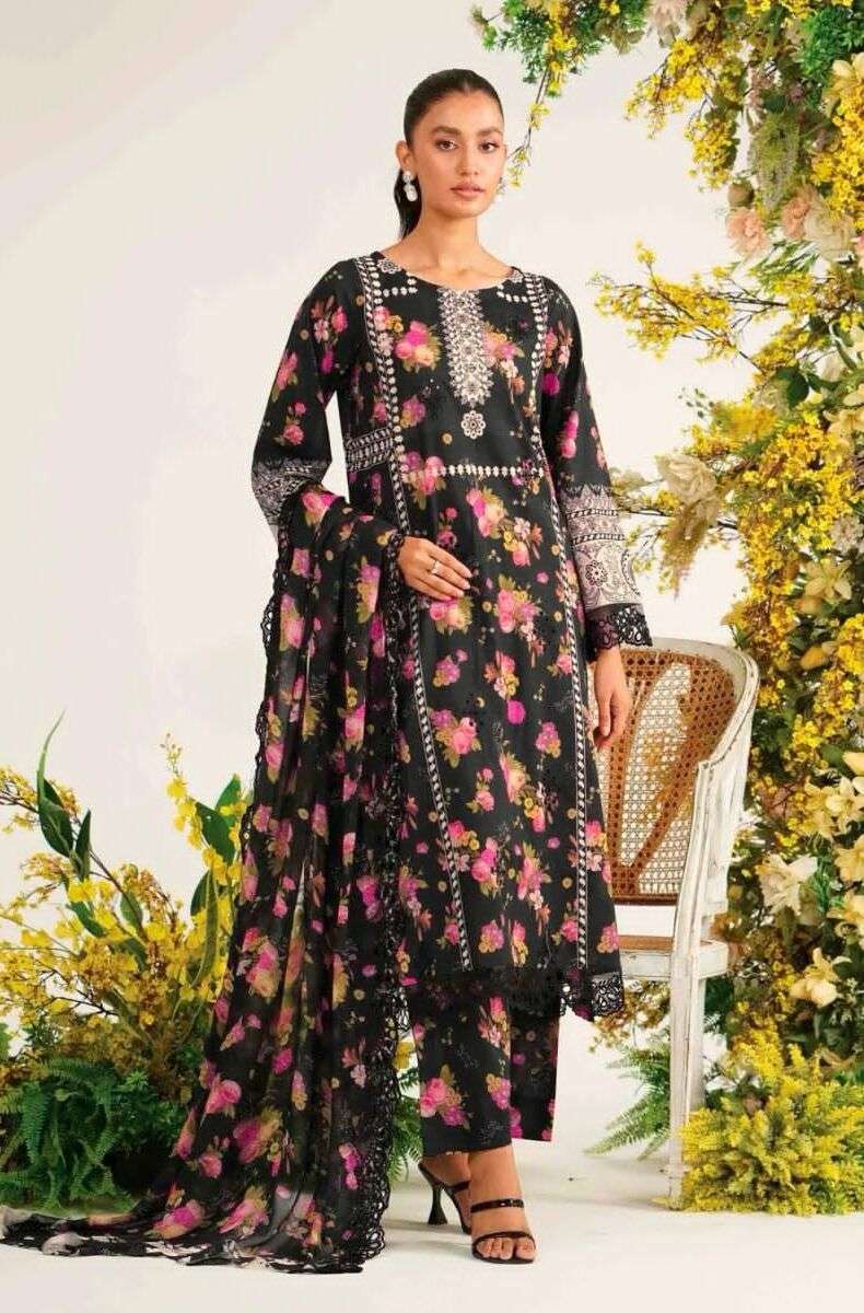 Lawn Cotton Digital Print Pakistani Suit In Green Colour