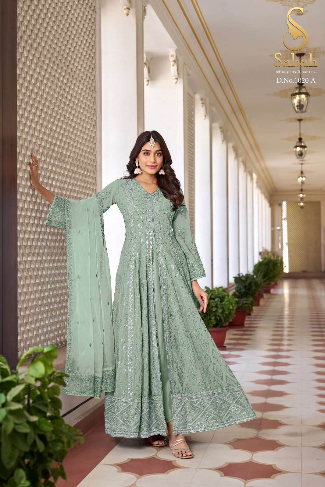 slim fit dress slacks Regal Emerald Green Banarasi Silk Punjabi Suit Set for Women