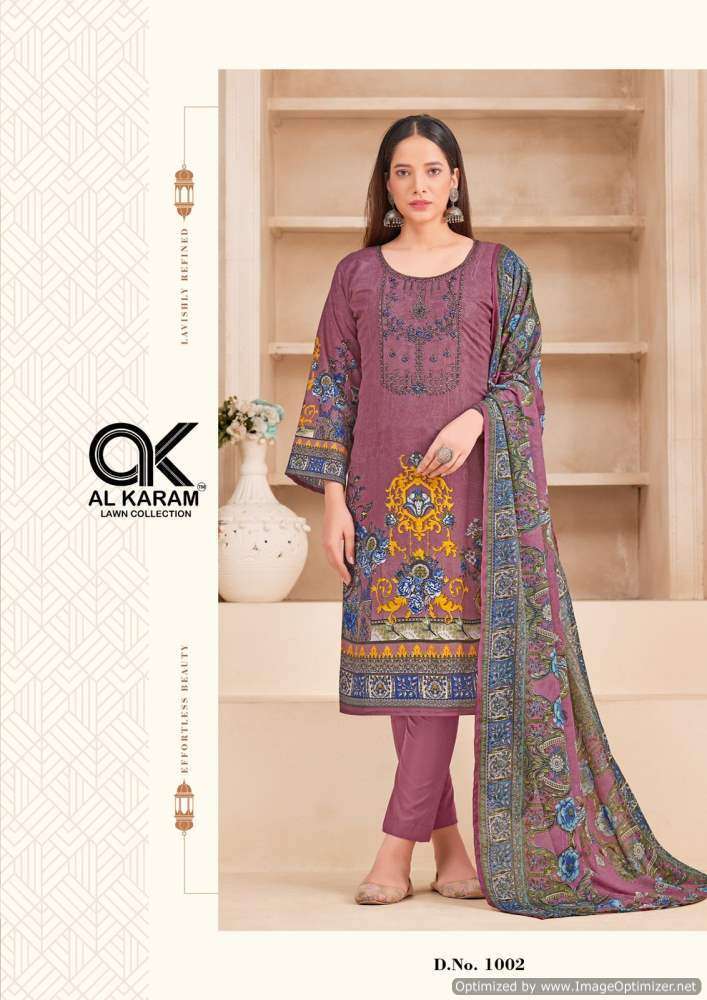Al Karam Orchid Vol-1 Silk dress materials wholesale