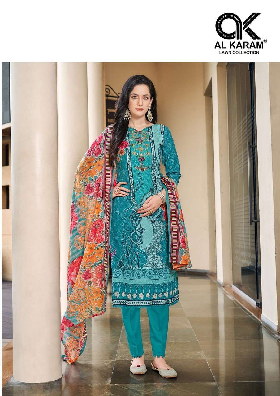 Alkaram Vol-5 Chikankari Embrodiery Cotton wholesale salwar kameez dress material