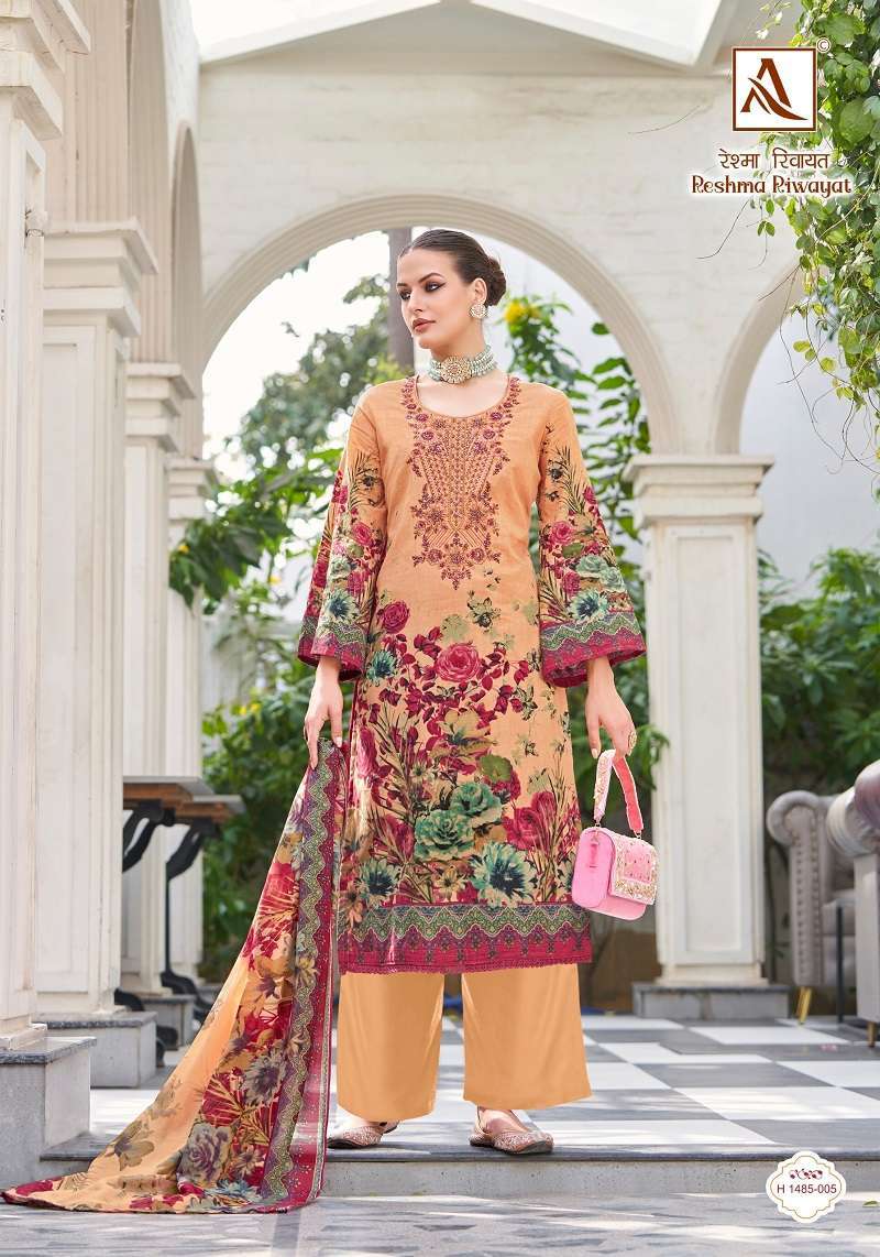 Alok Reshma Riwayat Cotton Printed Customized dress materials