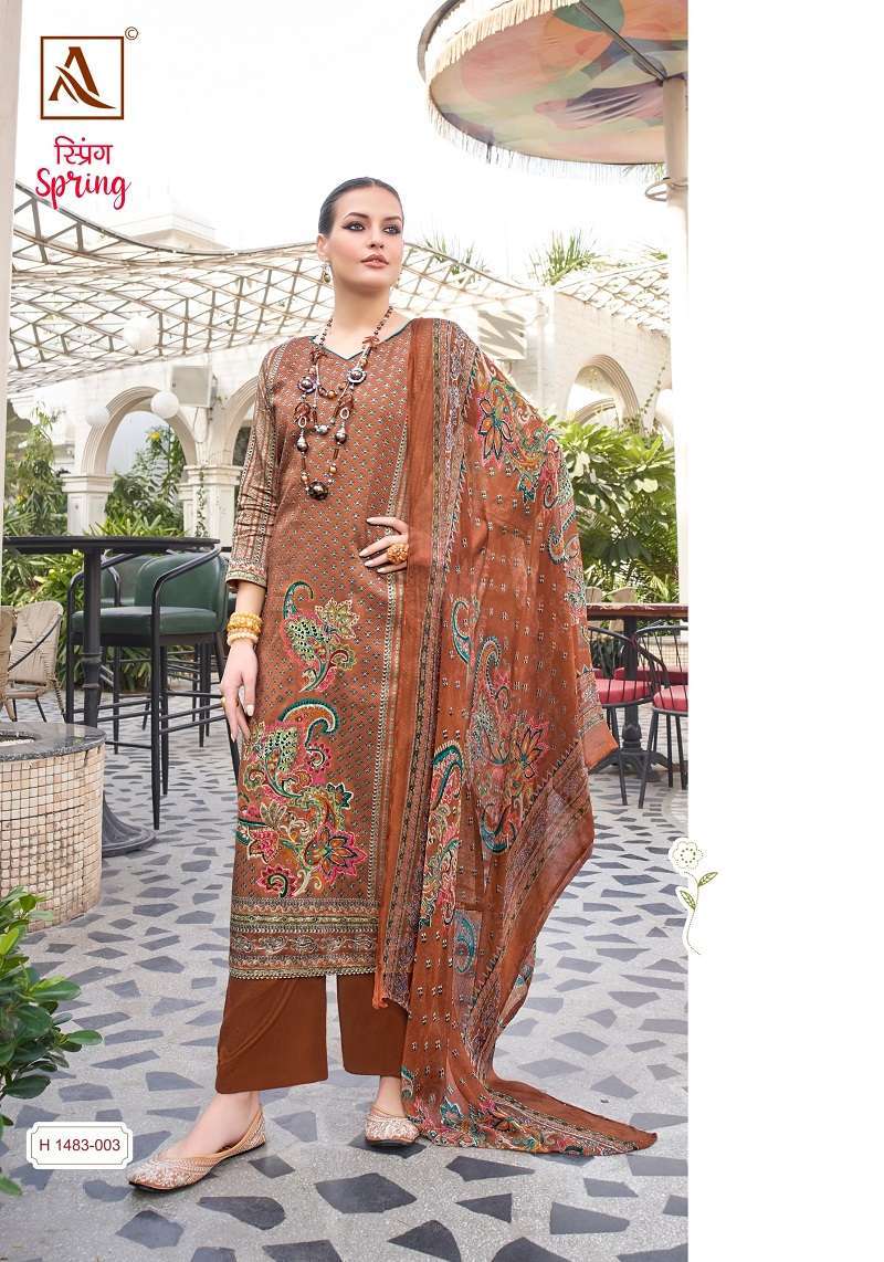 Alok Spring Premium Zam Printed Latest dress material designs in patna