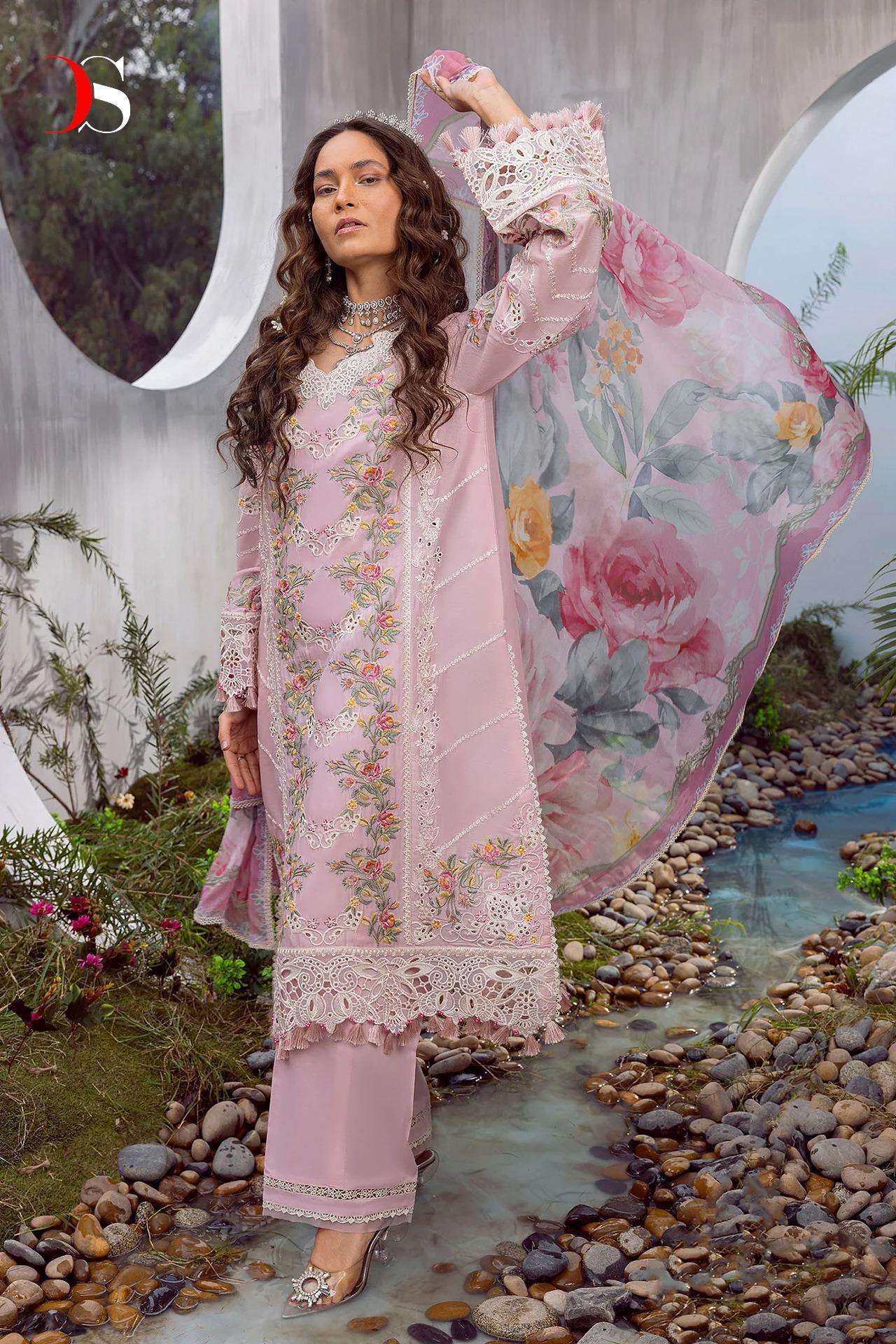 Deepsy Sana Safinaz Lawn 24 Embroidered Pakistani embroidered suits wholesale