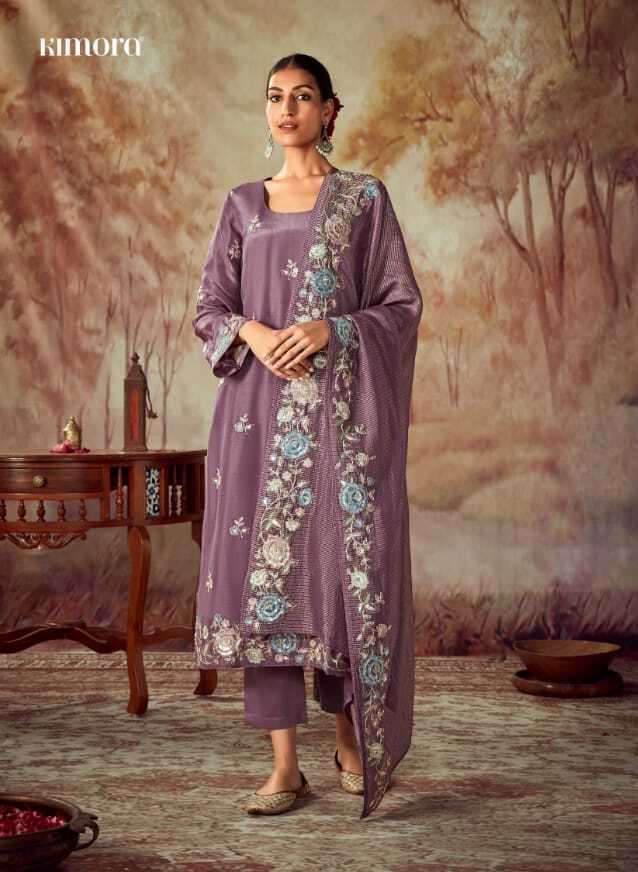 Kimora Heer Shahi Silk Designer Handmade salwar kameez in Pakistan