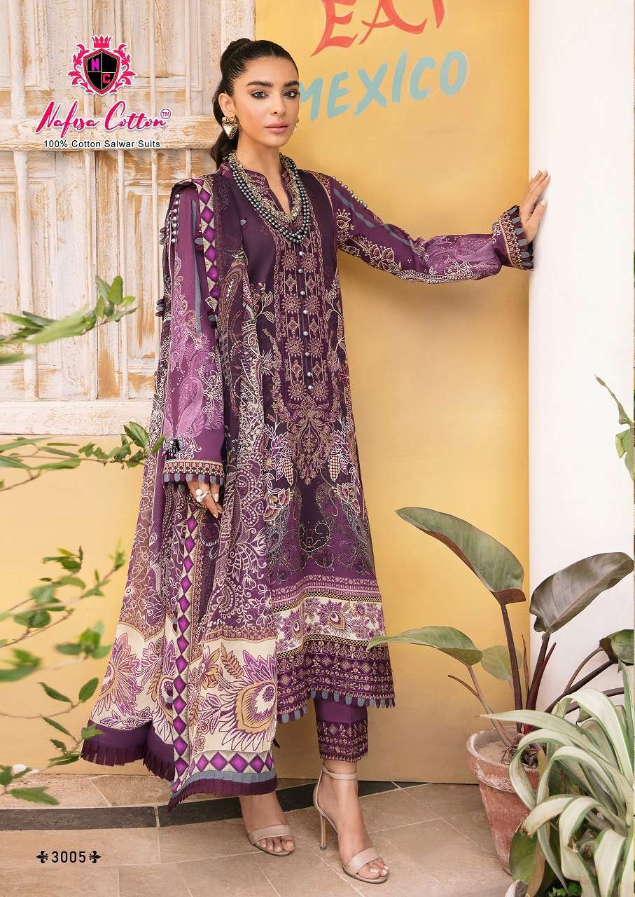 Nafisa Mehra Karachi Vol-3 Cotton Dress Material suppliers in Delhi