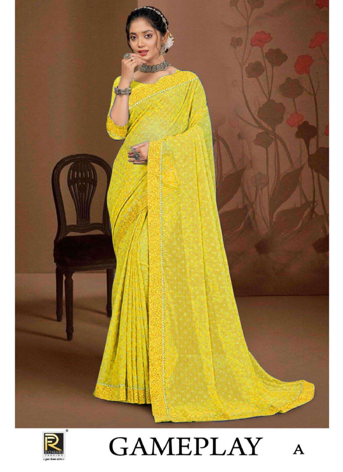 Ronisha Game Play-1 Designer Party wear sarees in Patna
