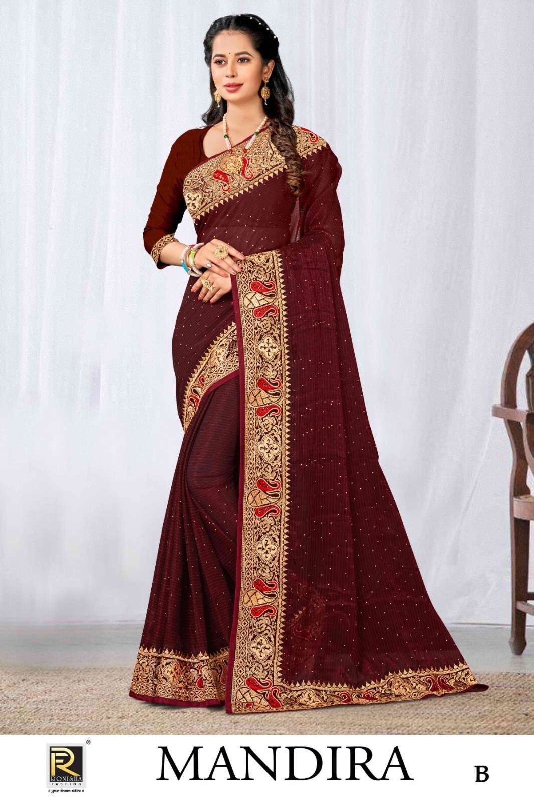 Ronisha Mandira Designer Nagpur silk saree market