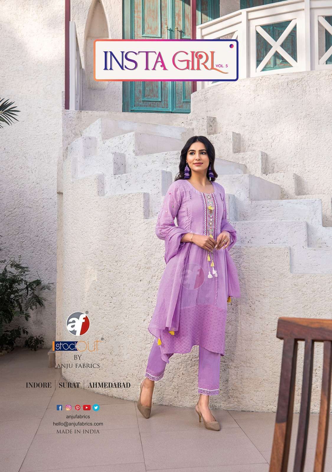 Anju Fabrics Insta Girl Vol -5 Surat Kurti manufacturers
