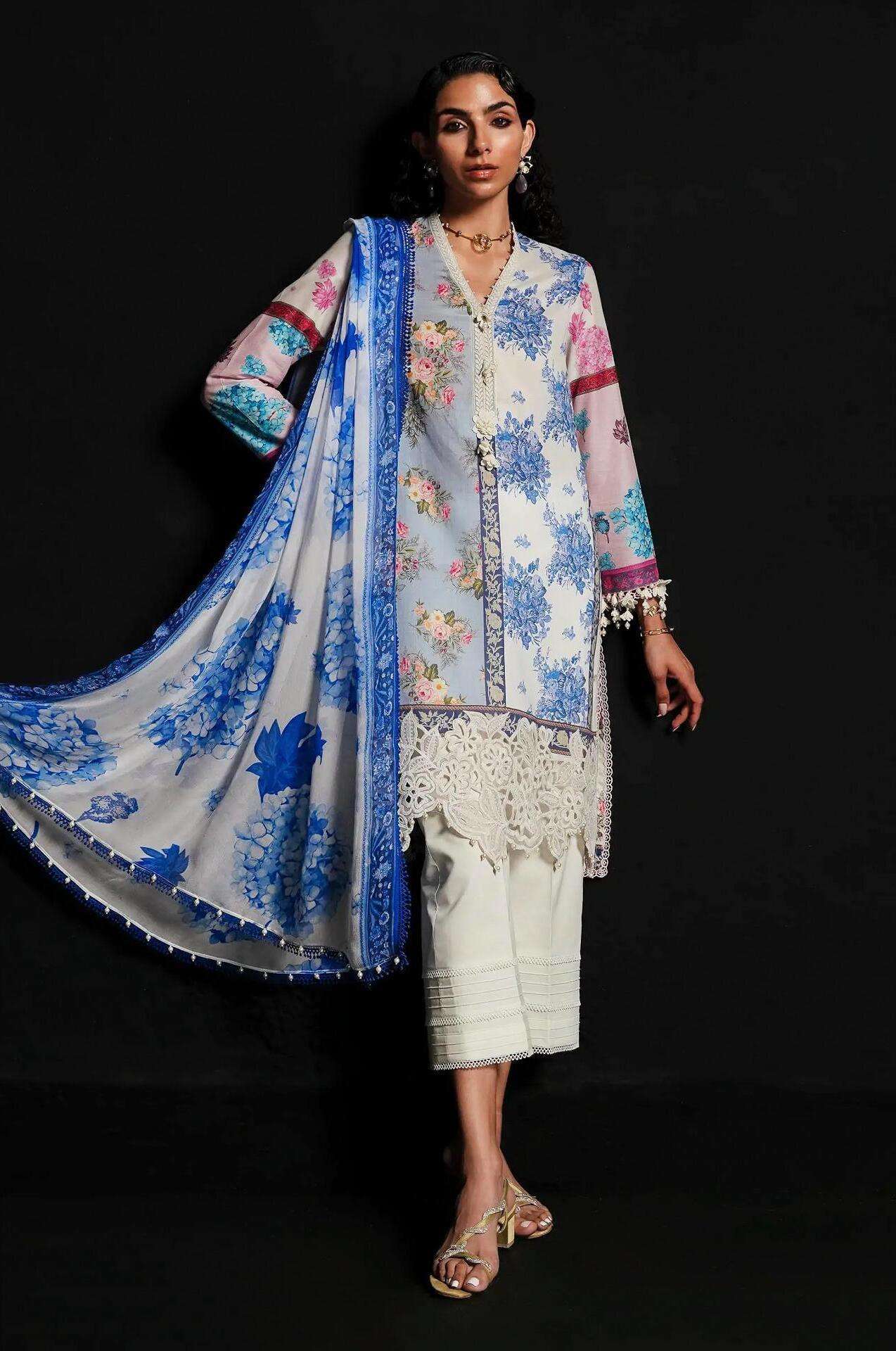 Deepsy Sana Safinaz Muzlin 24 Cotton Dupatta Traditional Pakistani Salwar Suits