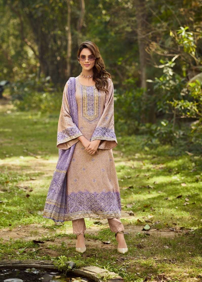 Fida Bandhani Cotton Indian dress materials wholesale