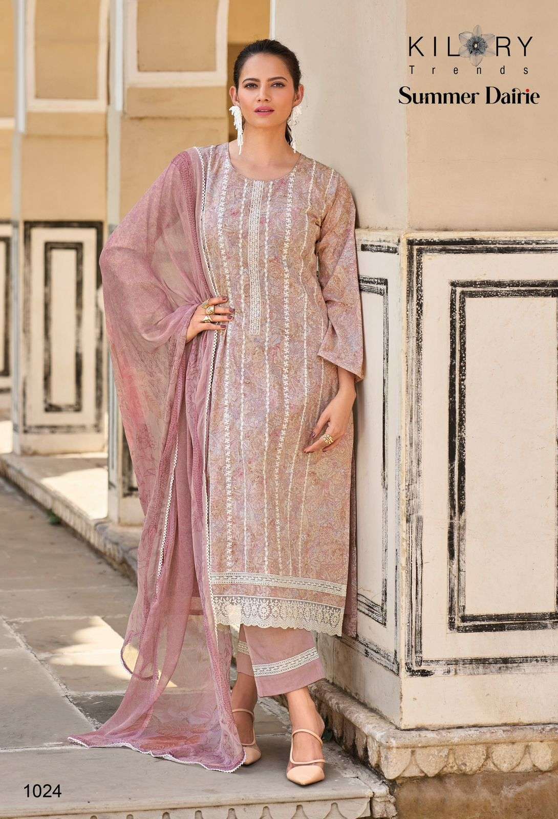 Kilory Summer Dairie Lawn Cotton Ladies salwar kameez wholesale