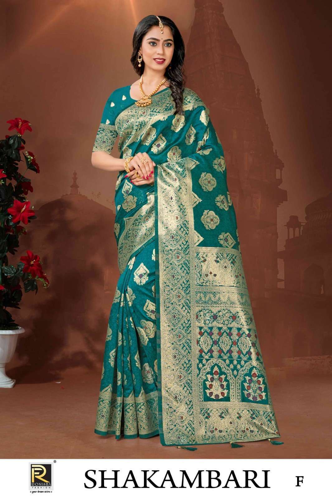 Ronisha Shakambari Banarasi Silk Sarees wholesale price