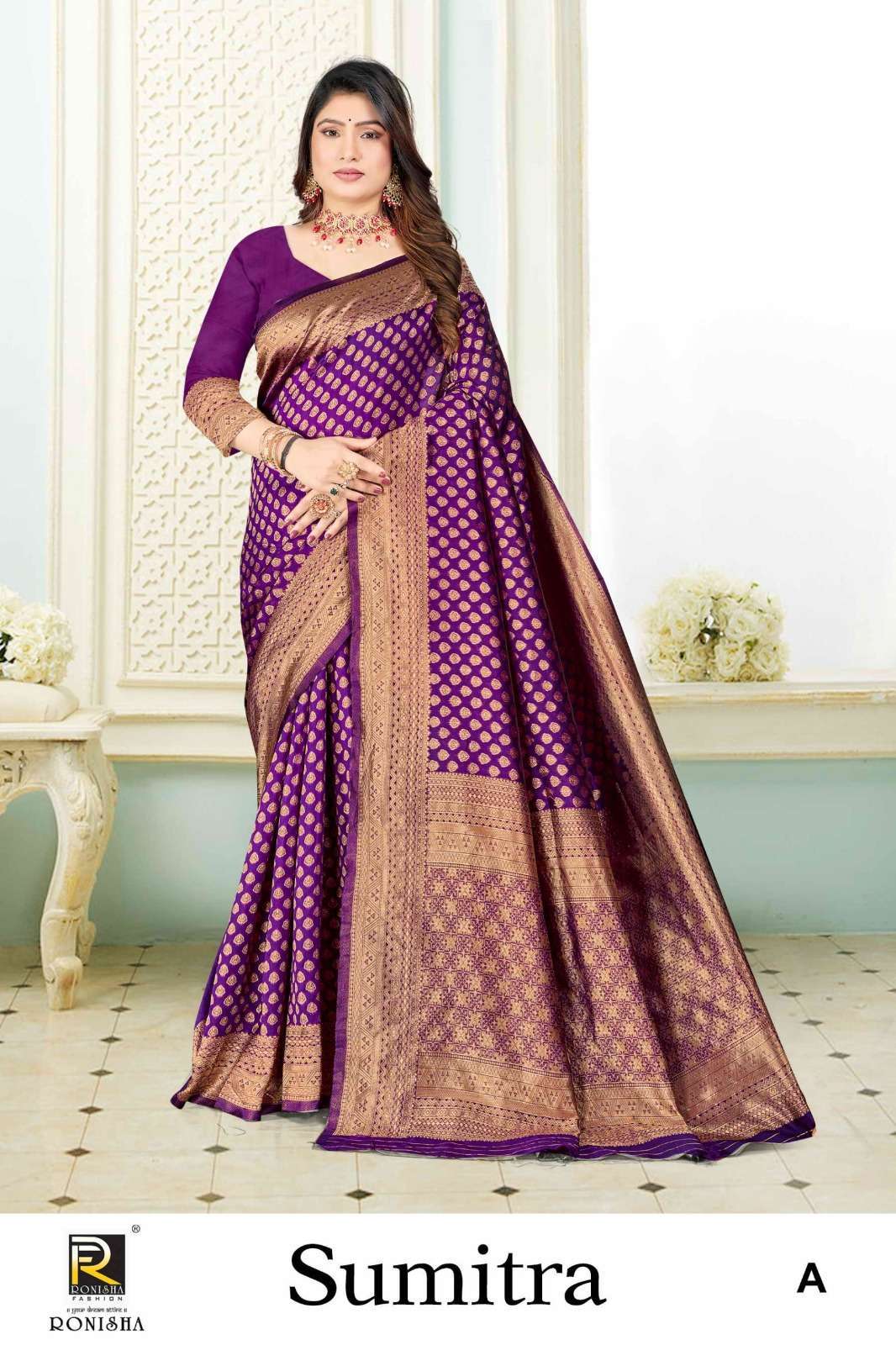 Ronisha Sumitra Banarasi Silk Saree manufacturer in India