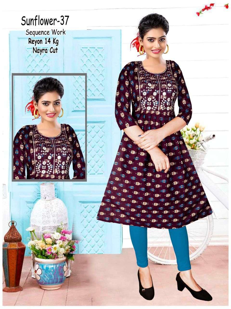 SUNFLOWER  Traditional Kurtis online