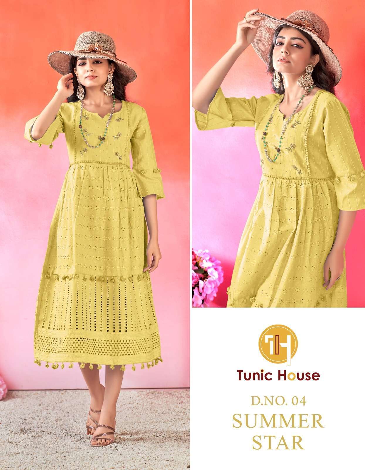 TUNIC HOUSE SUMMER STAR Vol -1 Embroidered kurtis in Hyderabad