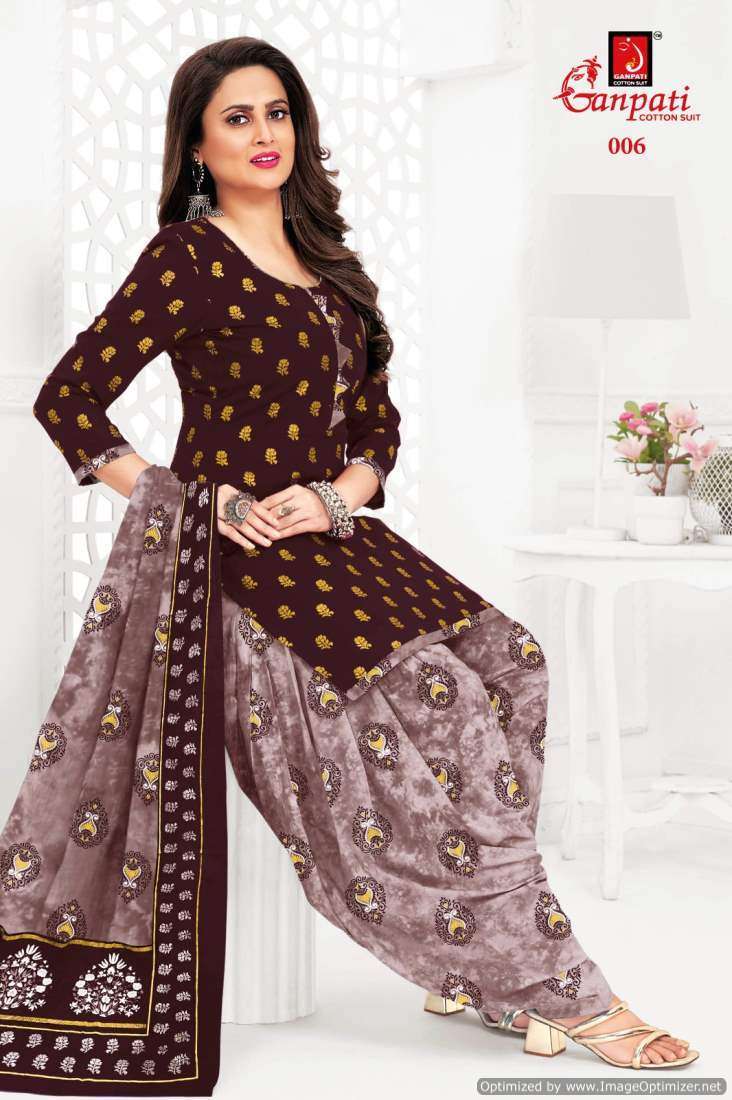 Ganpati The Dye Gold Silk dress materials online