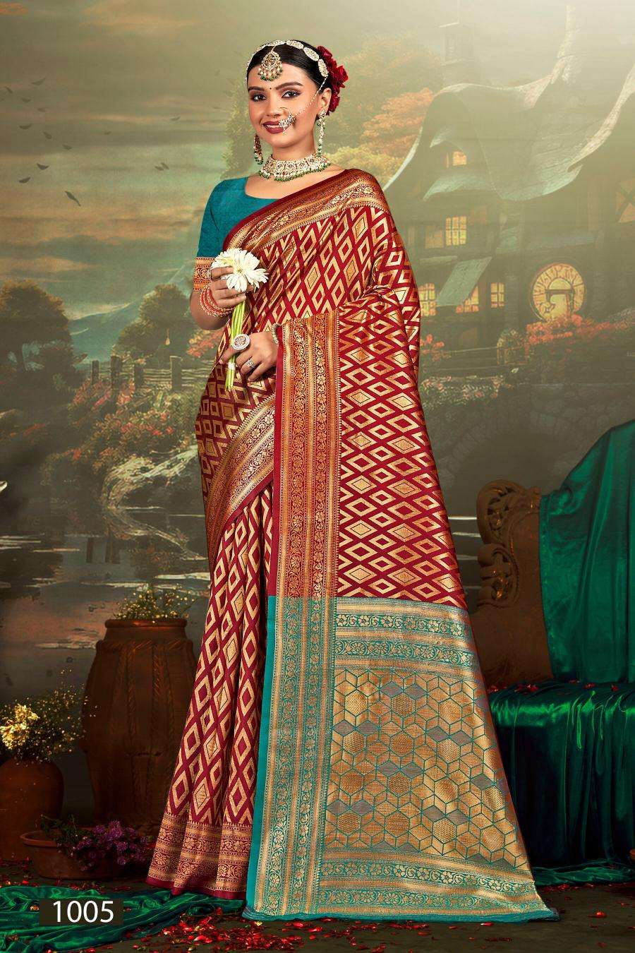 Saroj Swarn Moti Vol.1 Soft Silk Embroidered surat sarees