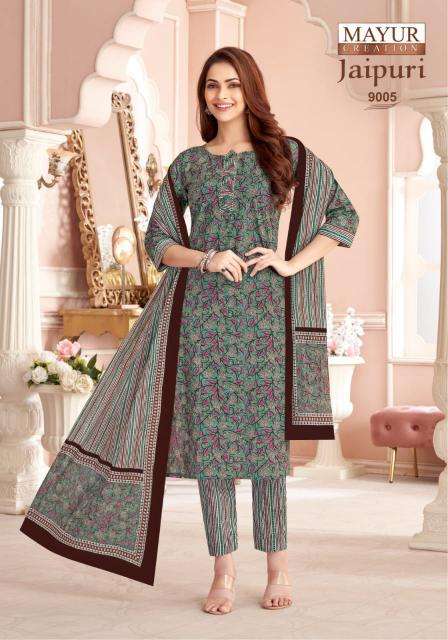 white christmas dresses Cotton Dress Material Jaipuri Print – Inhika.com main image 1