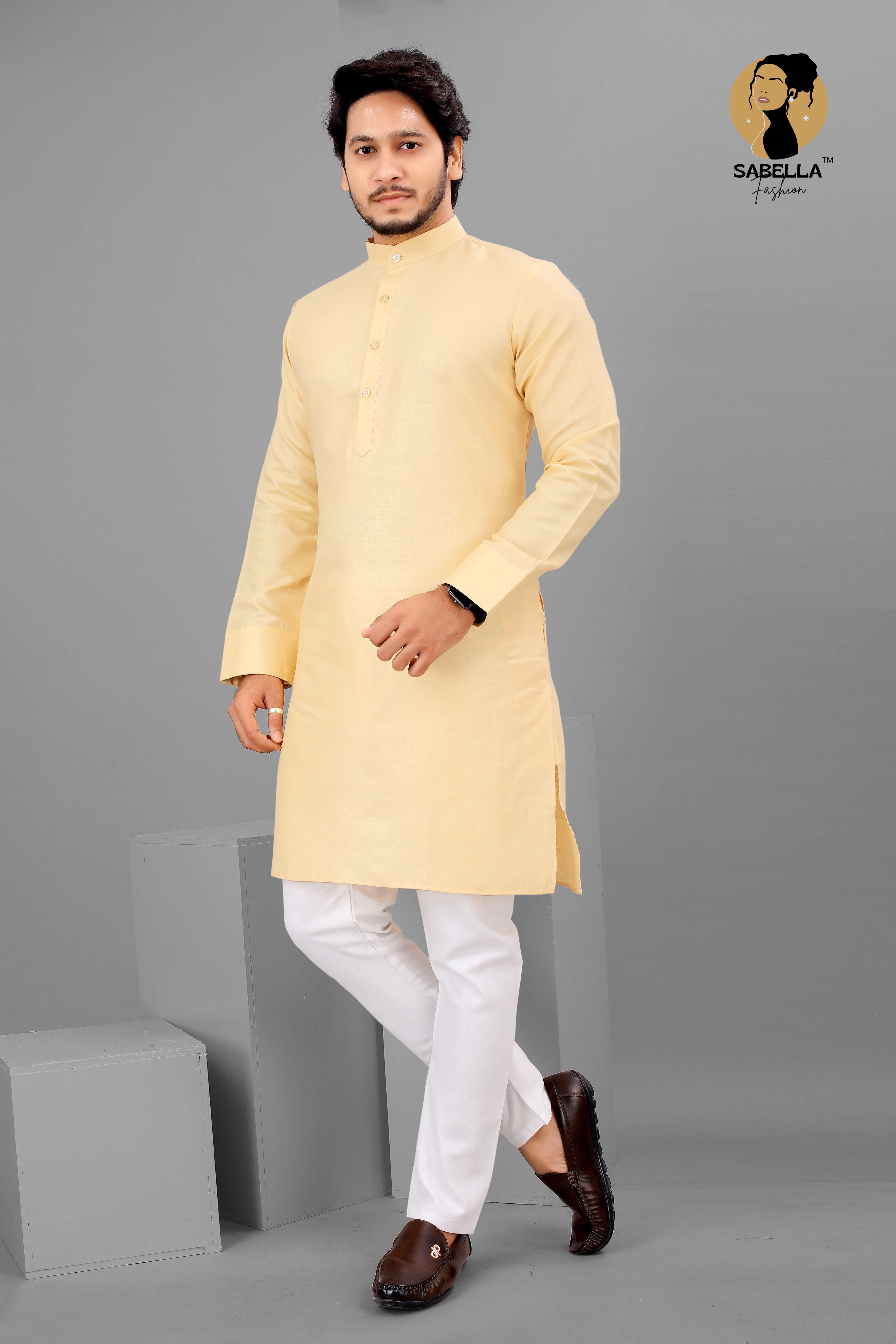 Plain cream color kurtis online