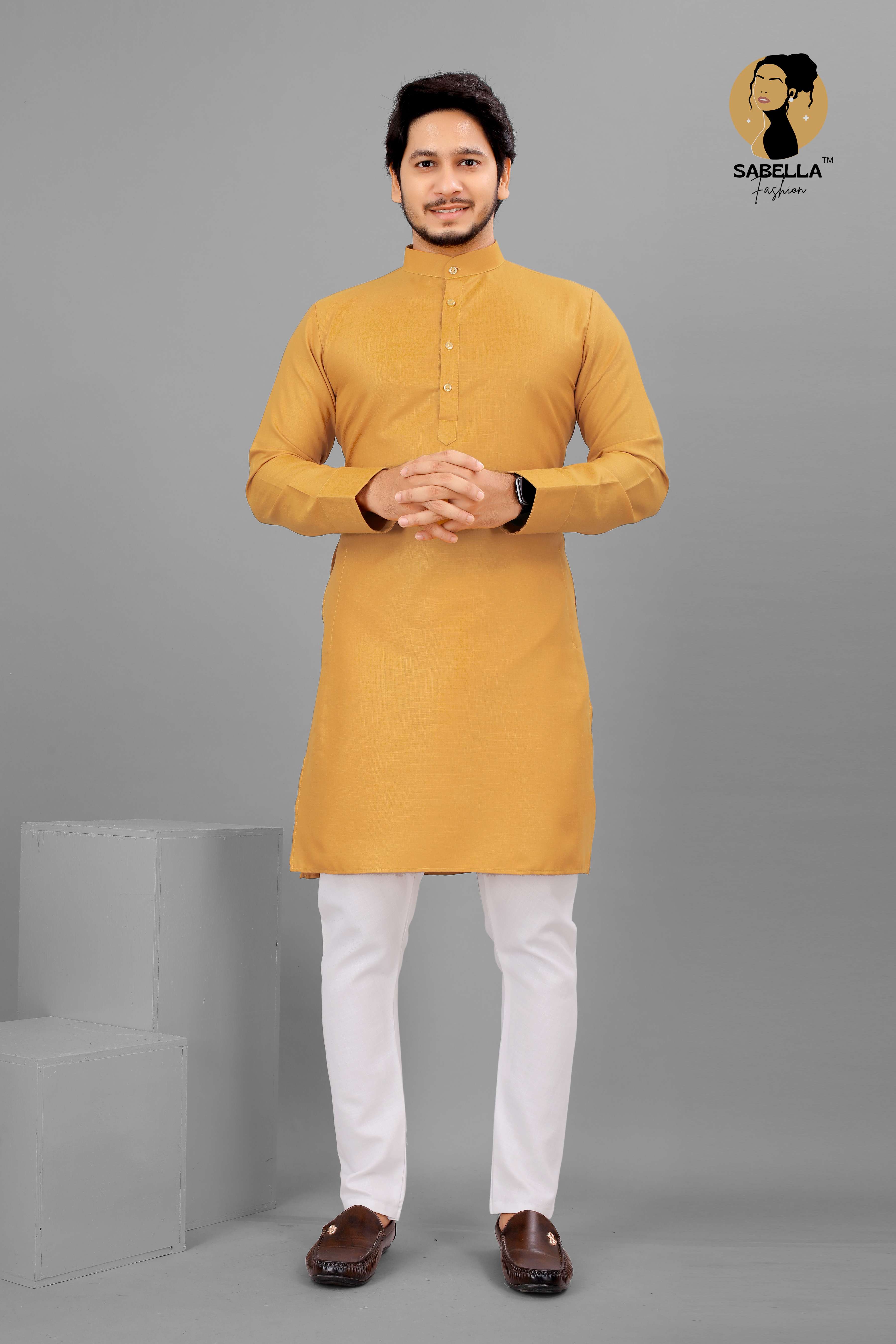 Musterd Plain Mens Kurta pajama