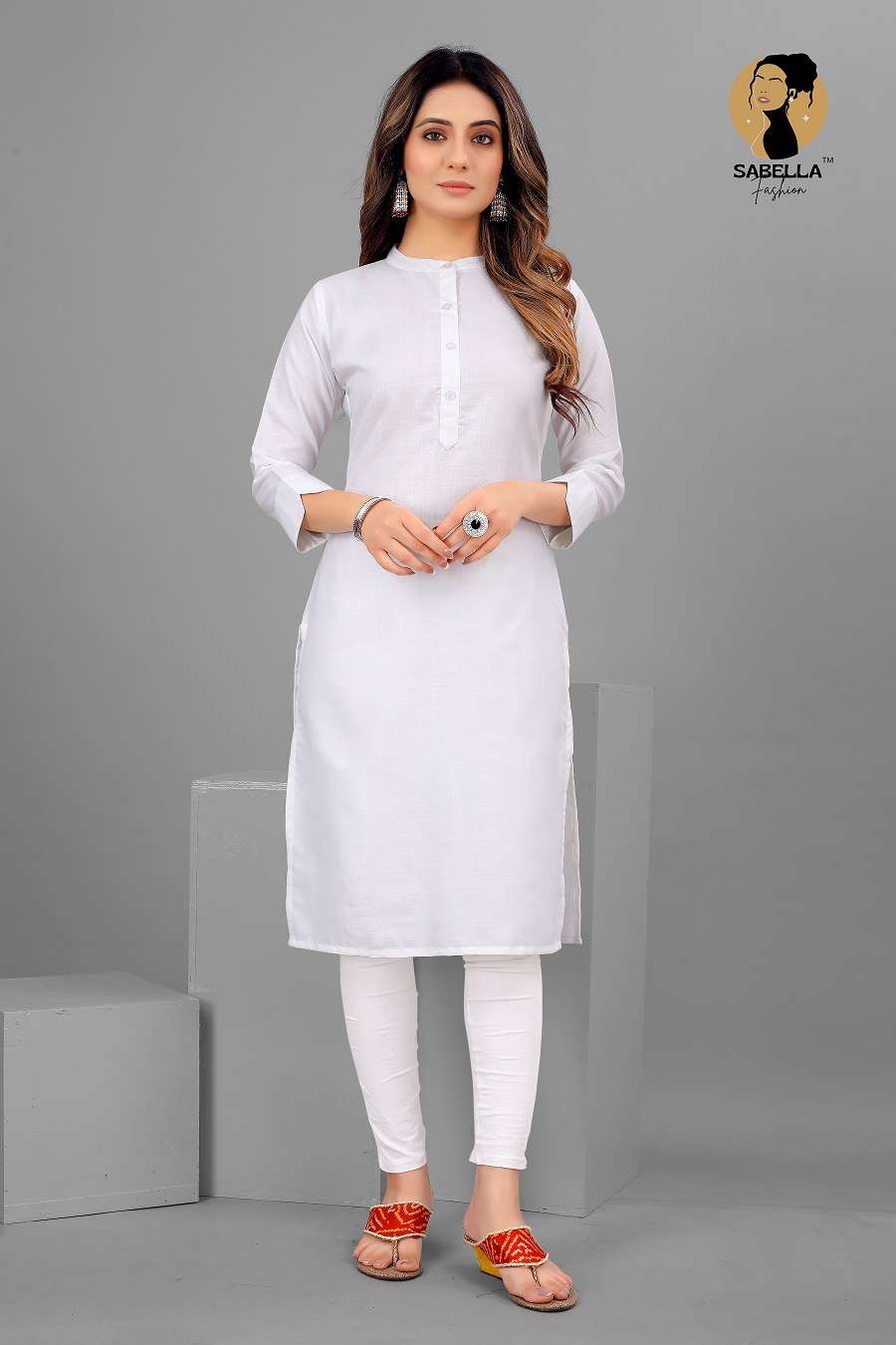 PARAMOUNT CHIKAN White & Blue Ethnic Motifs Embroidered Pure Cotton  Chikankari Kurti - Absolutely Desi