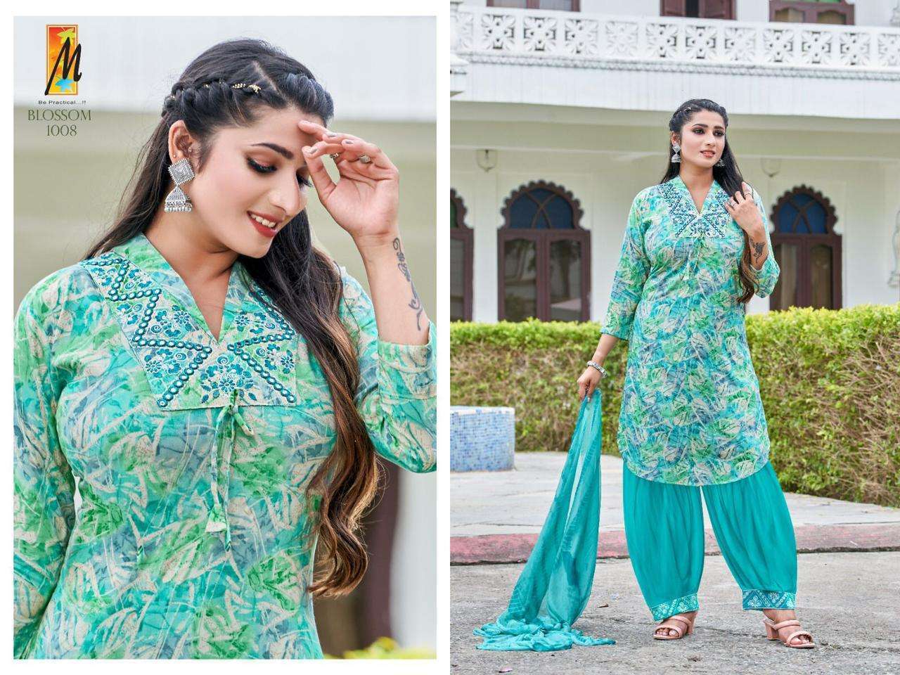 Blossom AFGHANI Reyon FOIL print Kurti 