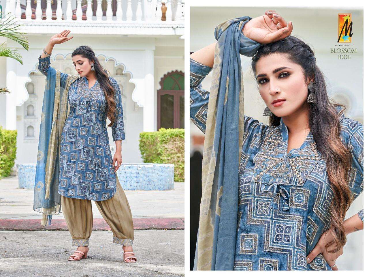 Blossom AFGHANI Reyon FOIL print Kurti 