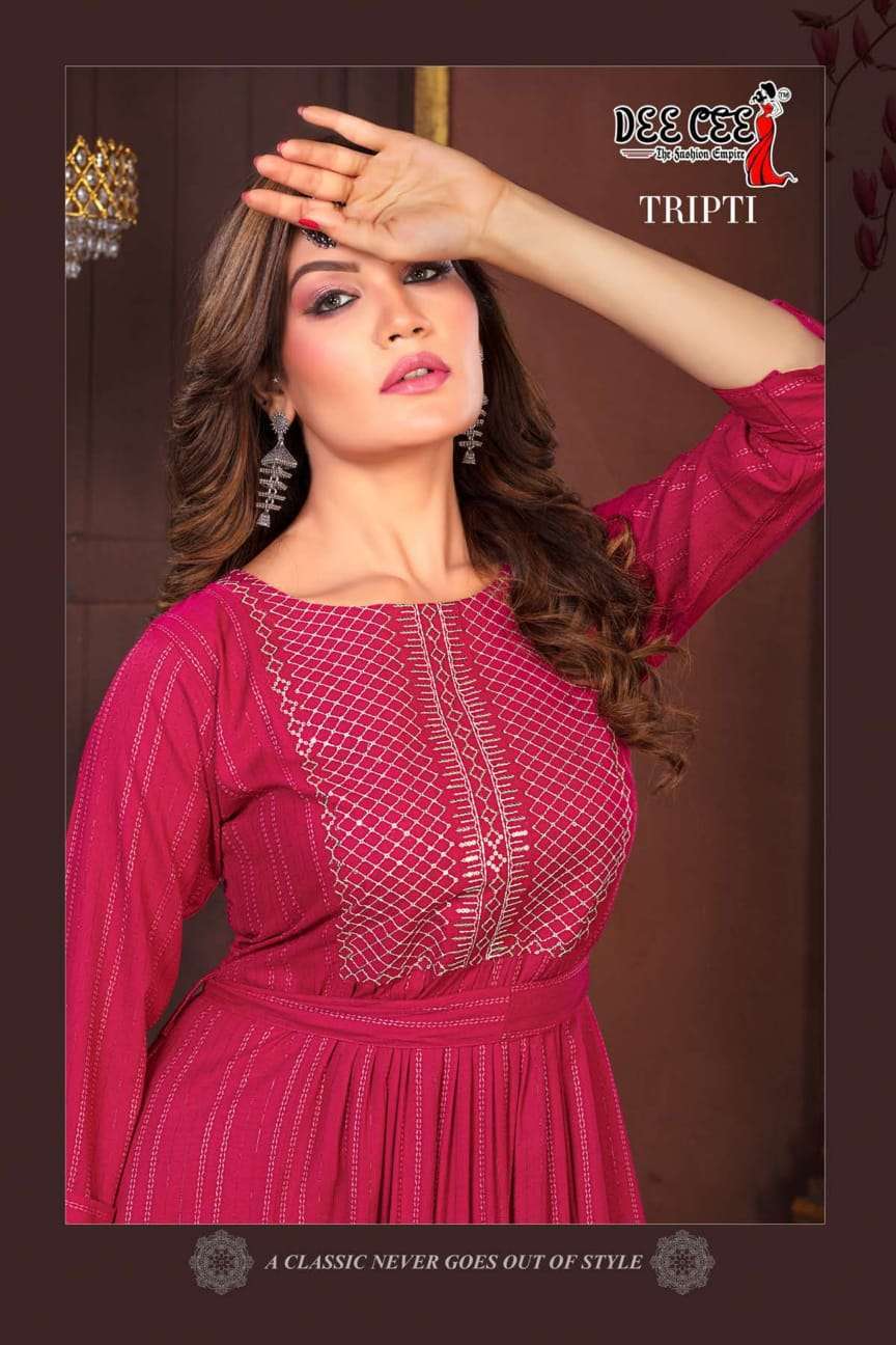 DeeCee TRIPTI DESIGNER  RIYON Kurti Wholesale