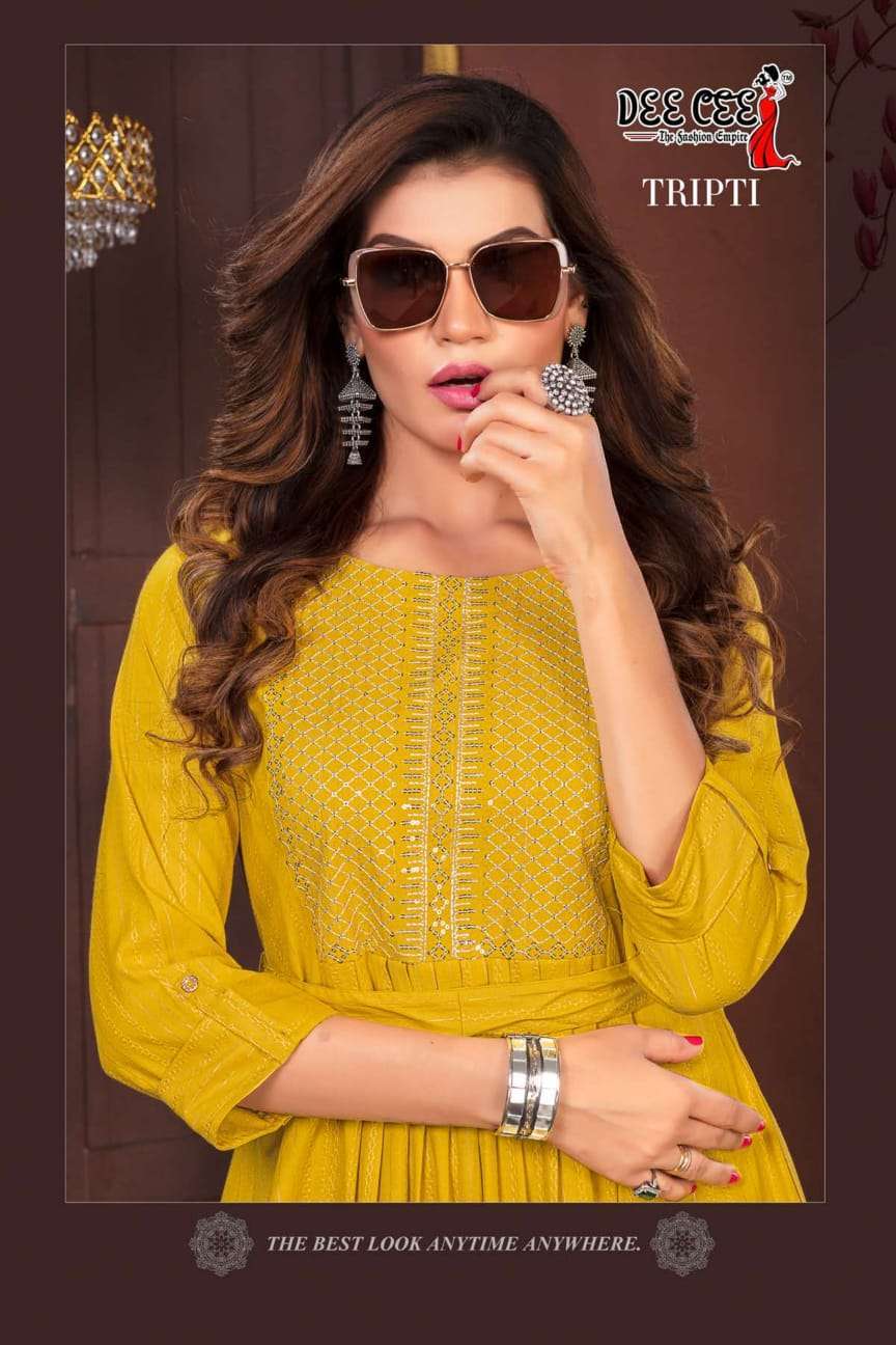 DeeCee TRIPTI DESIGNER  RIYON Kurti Wholesale