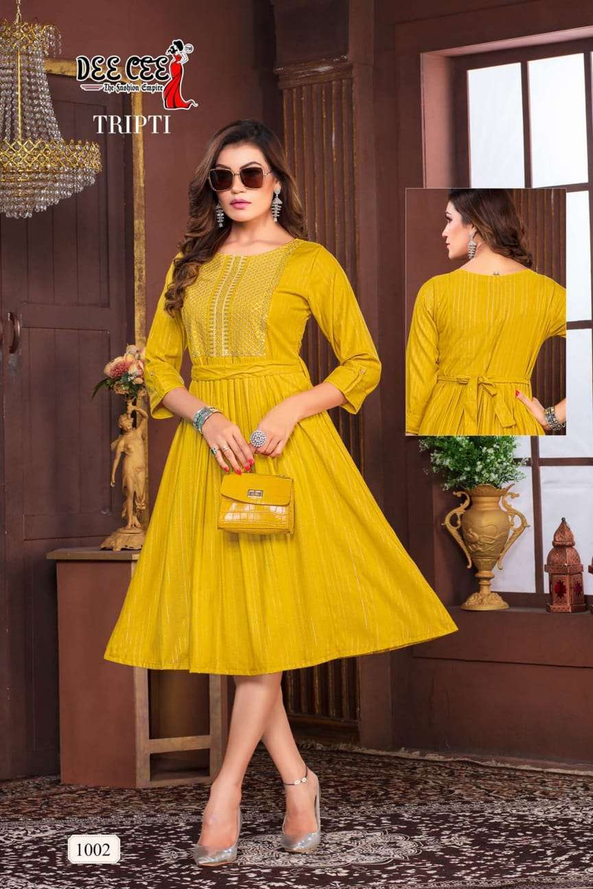DeeCee TRIPTI DESIGNER  RIYON Kurti Wholesale
