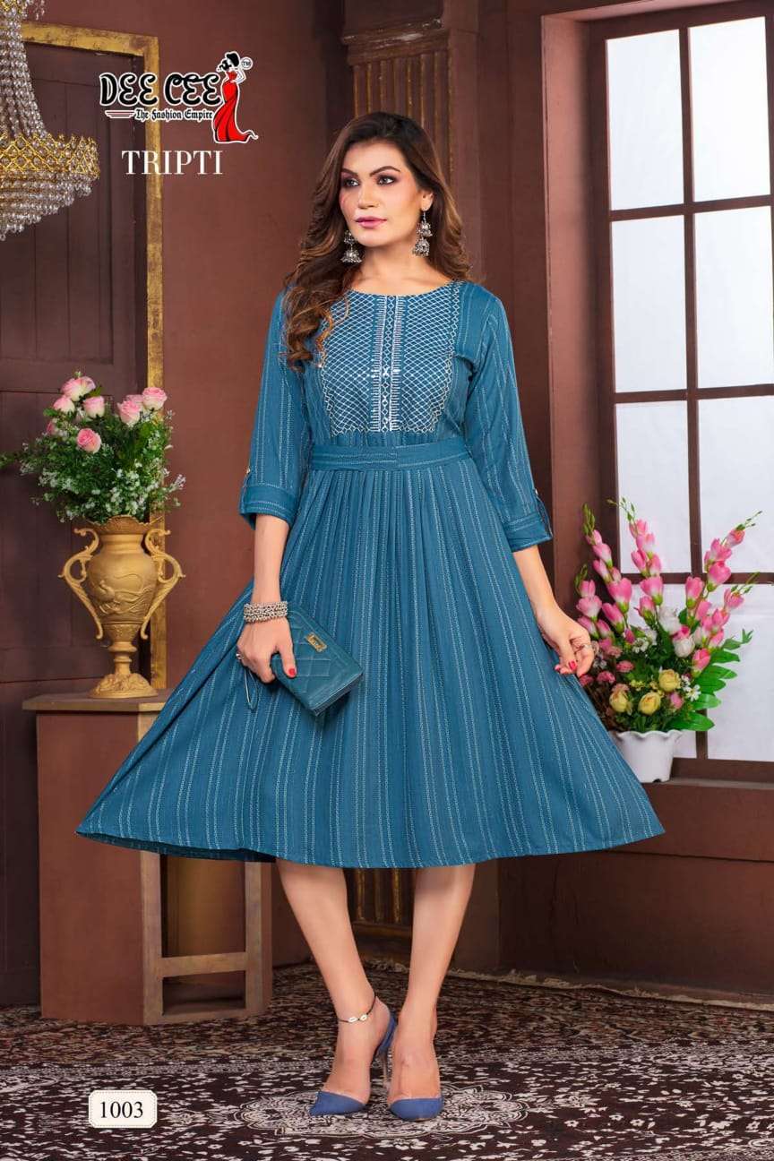 DeeCee TRIPTI DESIGNER  RIYON Kurti Wholesale