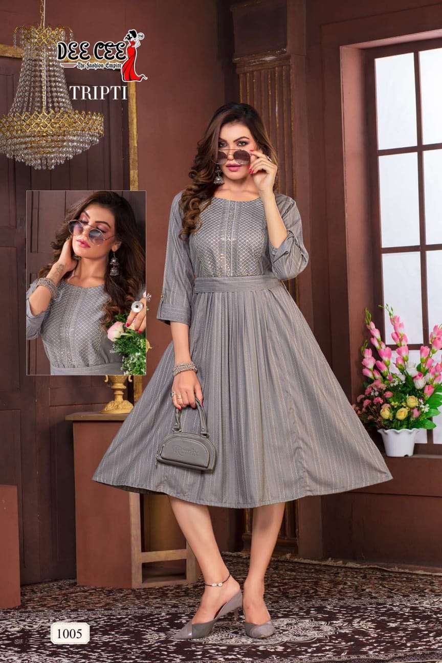 DeeCee TRIPTI DESIGNER  RIYON Kurti Wholesale