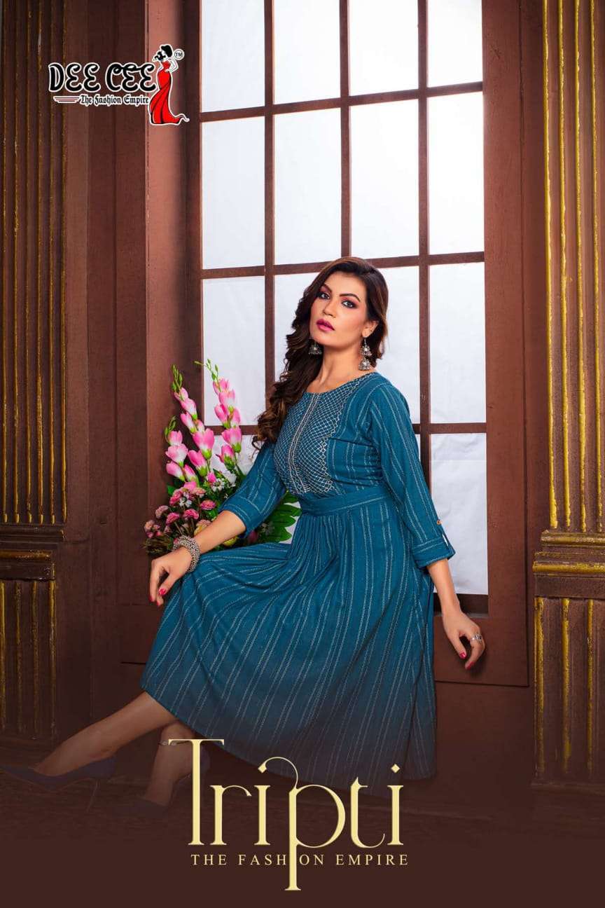 DeeCee TRIPTI DESIGNER  RIYON Kurti Wholesale