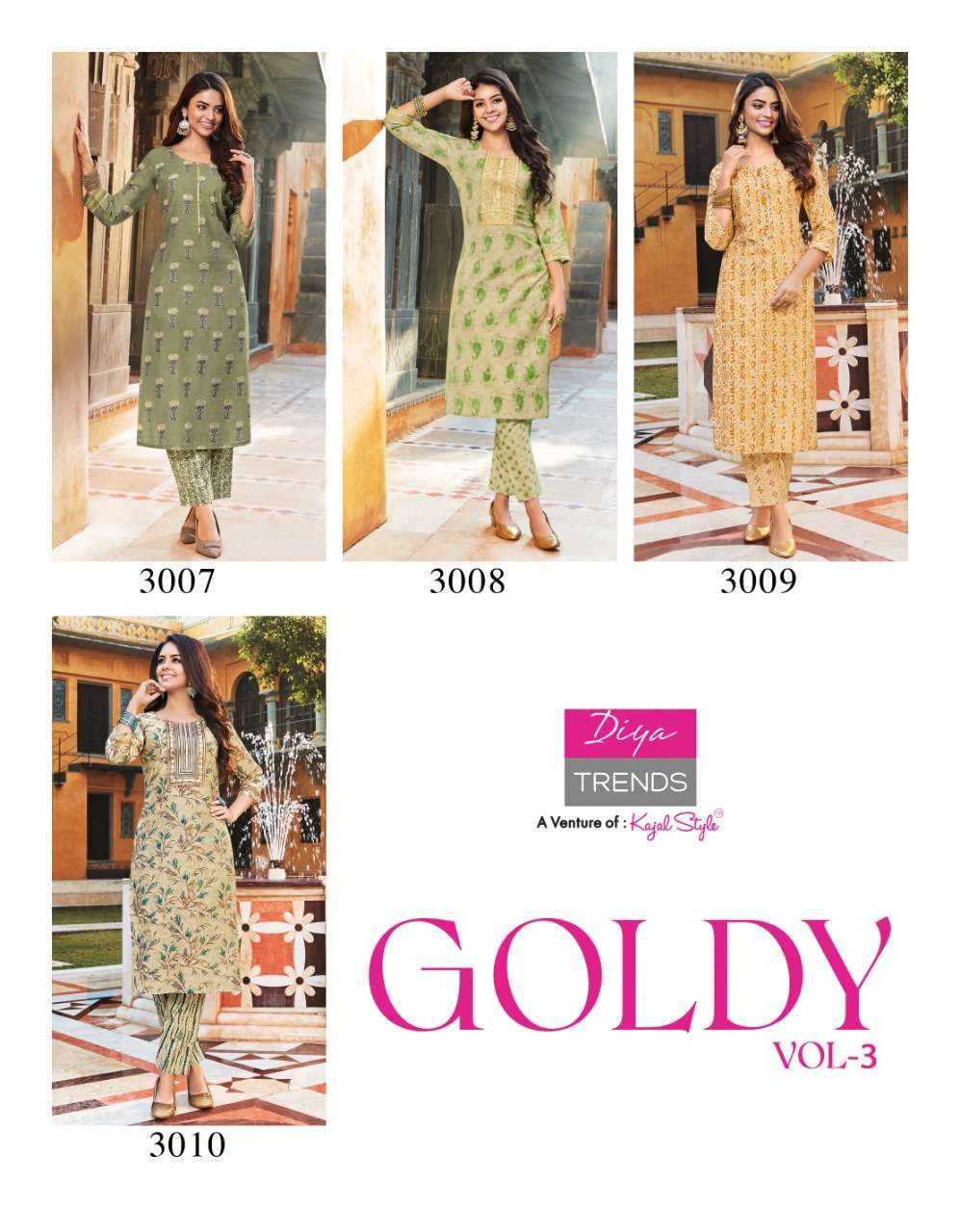 DIYA TRENDS GOLDY VOL-3 KURTI 