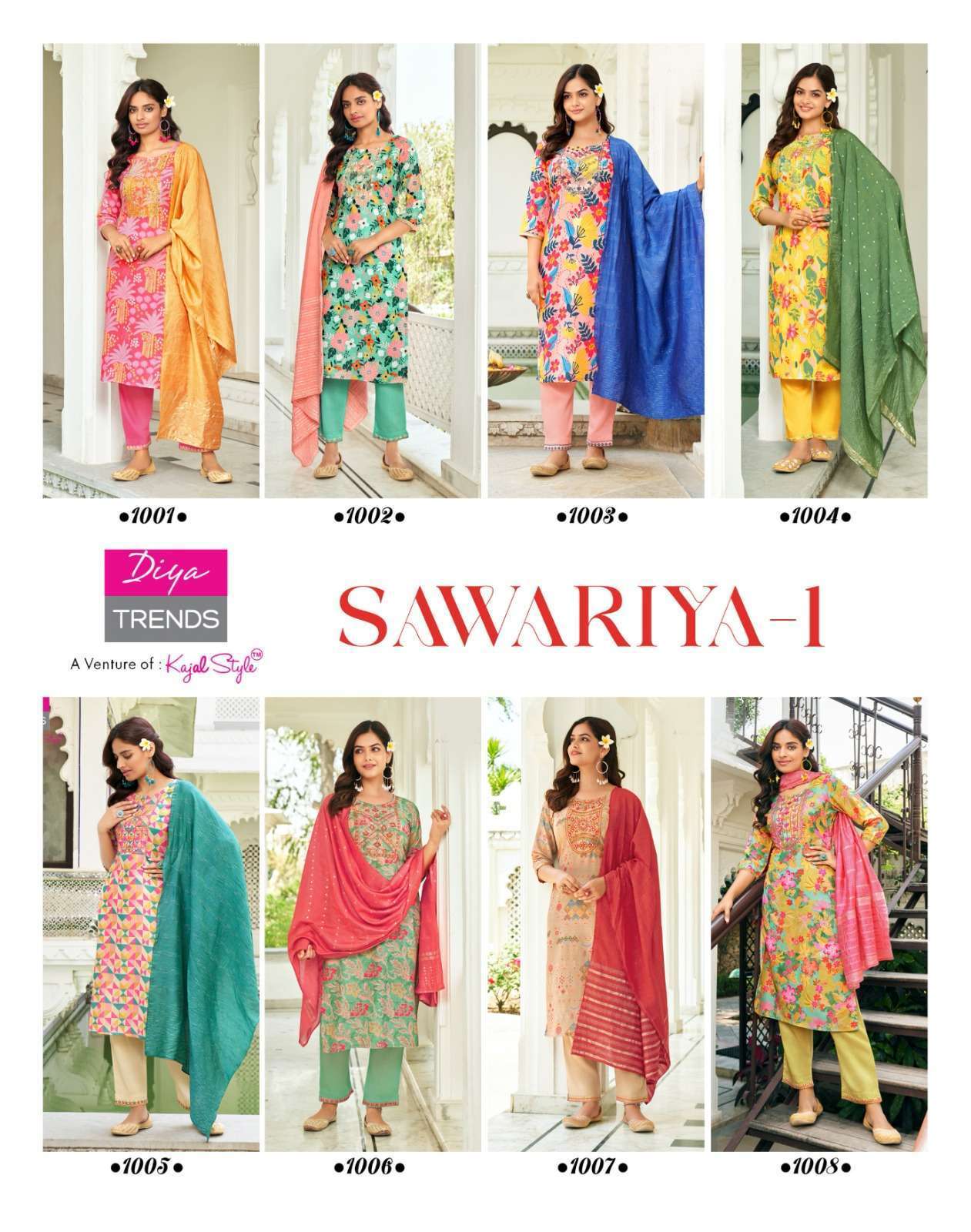 Diya Trends Sawariya Vol.1 Muslin  Kurti pant dupatta Wholesale