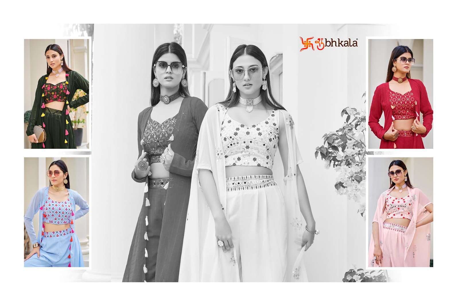 FLORY VOL. 38 mbroidered Stitched Koti Style Palazzo Co-Ords Set Kurti Wholesale