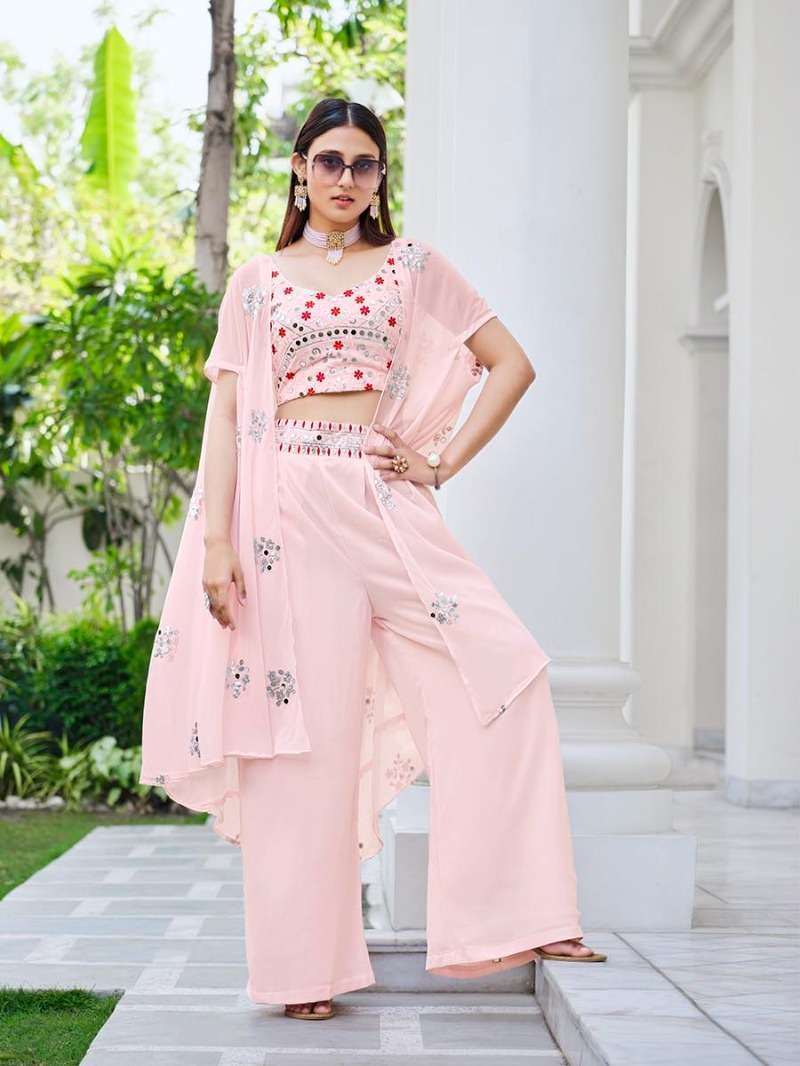 FLORY VOL. 38 mbroidered Stitched Koti Style Palazzo Co-Ords Set Kurti Wholesale